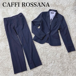 【美品】CAFFI ROSSANA パンツ スーツ セットアップ ストライプ(スーツ)