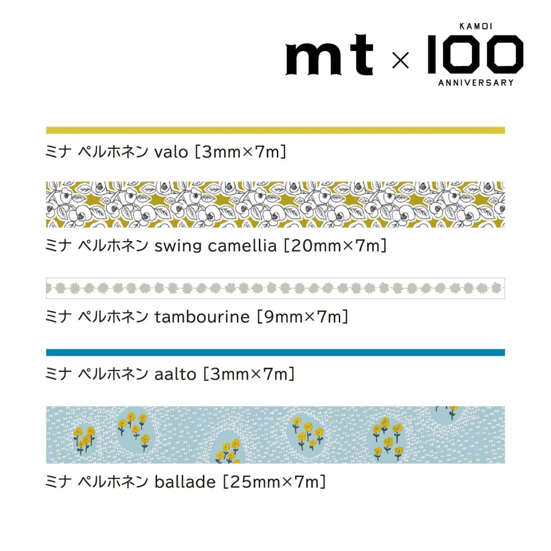 mina perhonen(ミナペルホネン)のmt×ミナペルホネン カモ井100周年　swing camellia エンタメ/ホビーのアート用品(その他)の商品写真