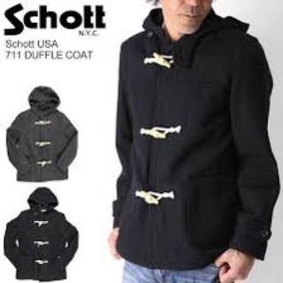 schott - Schott ショット ダッフルコート ウール メルトン 711N