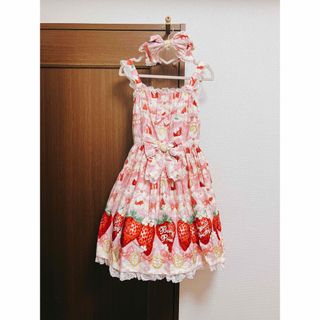 アンジェリックプリティー(Angelic Pretty)のいちごJSKセット Melty Berry Princess(ひざ丈ワンピース)