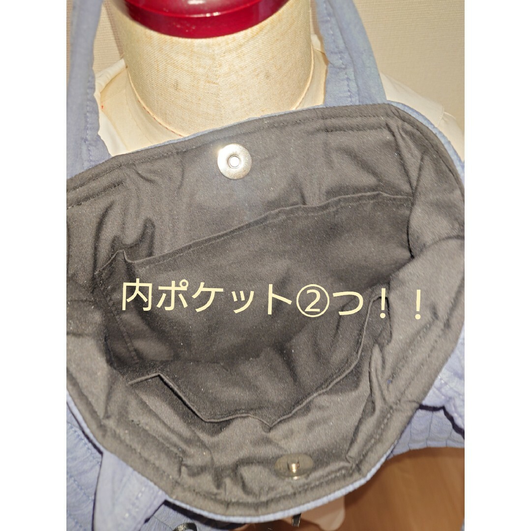 ミニサイズ　フリル　フレアー　ヌビトートバッグ　リボン付き レディースのバッグ(トートバッグ)の商品写真
