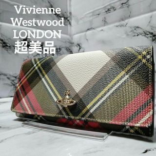 ヴィヴィアンウエストウッド(Vivienne Westwood)の620超美品　ヴィヴィアンウエストウッドロンドン　長財布　チェック柄　オーブロゴ(財布)