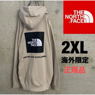 ザノースフェイス(THE NORTH FACE)のノースフェイス パーカー スウェット 刺繍 ボックスロゴ ベージュ モカ 2XL(パーカー)