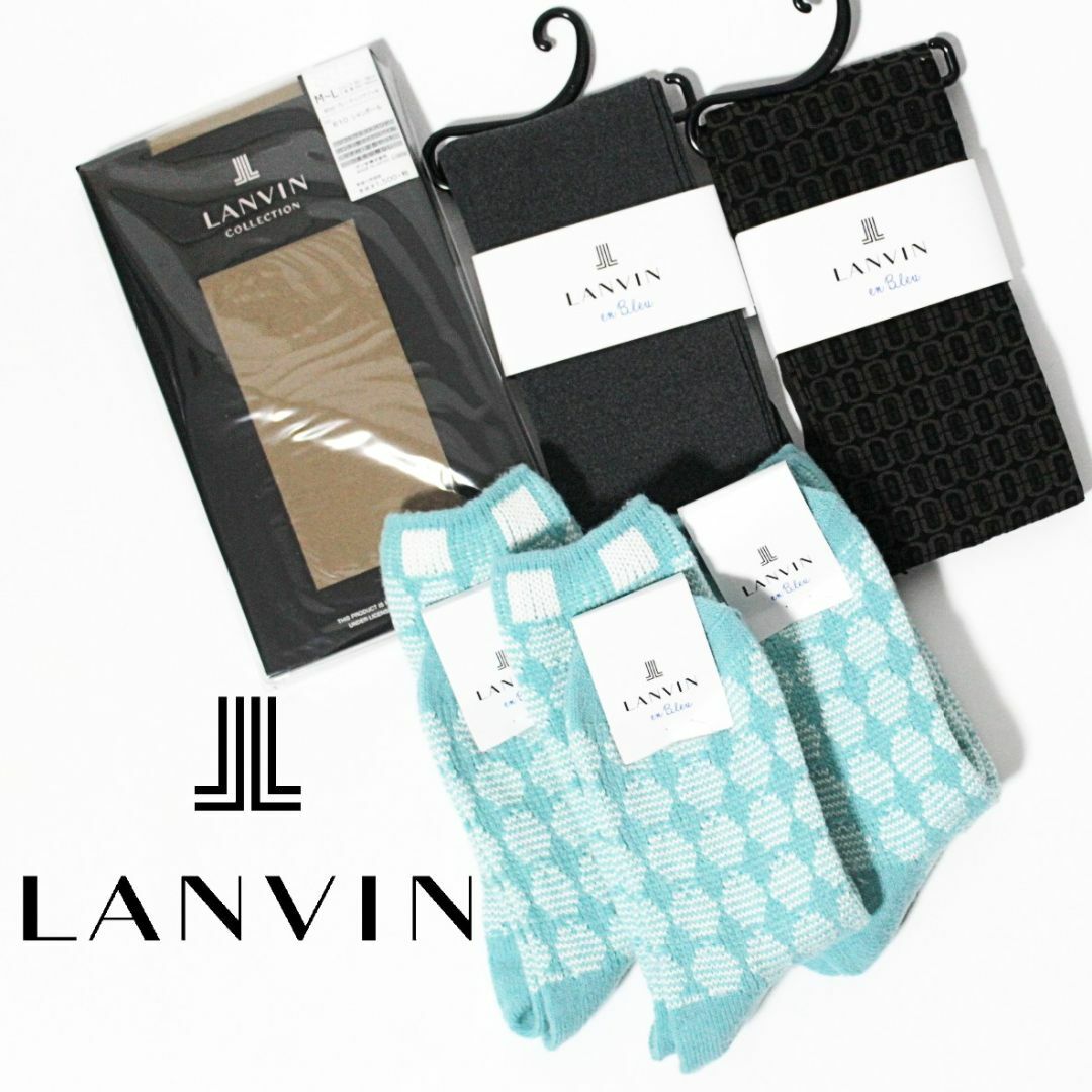 LANVIN - 新品 ランバン 22～24cm靴下3足50D・60D・80Dタイツセット M～L