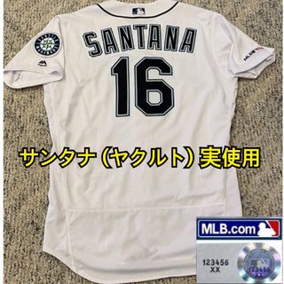 Majestic - ヤクルト ドミンゴ サンタナ2019年 実使用ユニフォーム MLB ホログラム