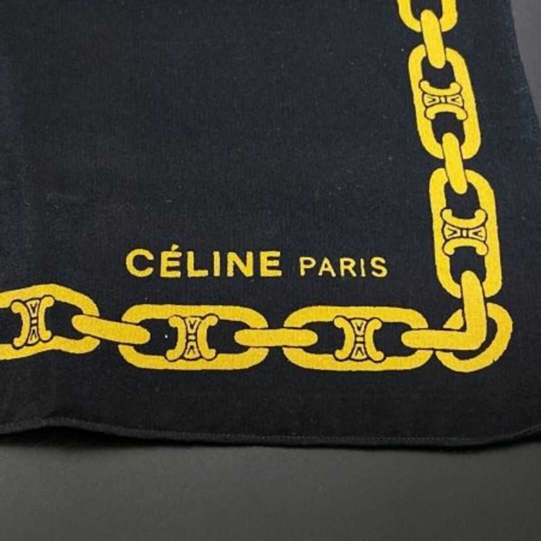 セリーヌ CELINE ハンカチ ブラック レトロ レディースのファッション小物(ハンカチ)の商品写真