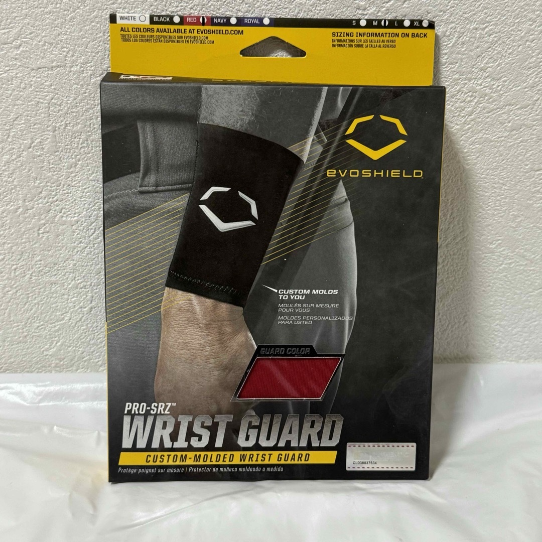 アクセサリー新品 Evoshield リストガード SRZ-PROレッド Mサイズ 限定