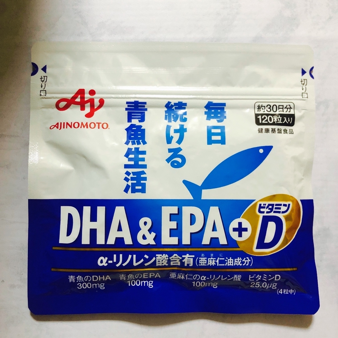 味の素(アジノモト)の毎日続ける青魚生活　DHA &EPA＋ビタミンD 味の素 食品/飲料/酒の健康食品(その他)の商品写真