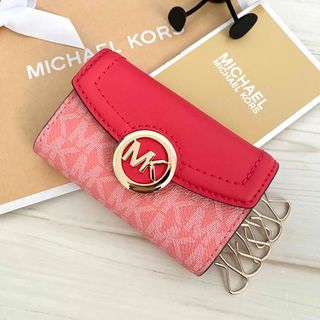 マイケルコース(Michael Kors)のMICHAEL KORSキーケース  レッド  キーケース(キーケース)