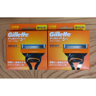 ジレット(Gillette)のジレット フュージョン 5＋1 替刃8個入×2合計16個 新品未開封    純正(その他)