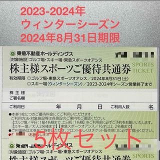 株主優待券　東急不動産ホールディングス　スポーツ共通優待券(スキー場)