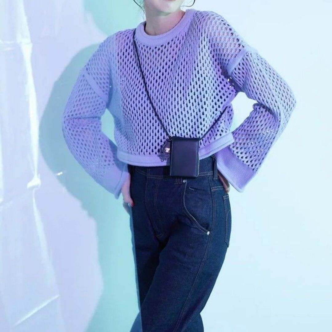 ANNA SUI(アナスイ)の新品 アナスイ エニータイム ショルダーコード付きレザーマルチケース 巾着袋有 レディースのファッション小物(コインケース)の商品写真