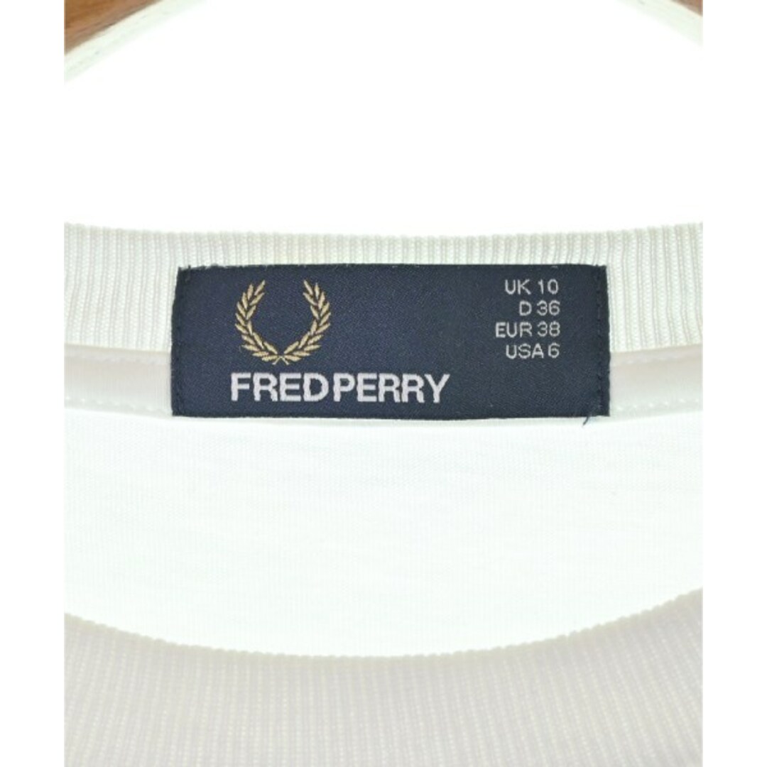 FRED PERRY(フレッドペリー)のFRED PERRY フレッドペリー Tシャツ・カットソー 38(M位) 白 【古着】【中古】 レディースのトップス(カットソー(半袖/袖なし))の商品写真