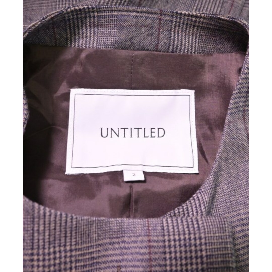 UNTITLED(アンタイトル)のUNTITLED アンタイトル コート（その他） 2(M位) グレー(チェック) 【古着】【中古】 レディースのジャケット/アウター(その他)の商品写真