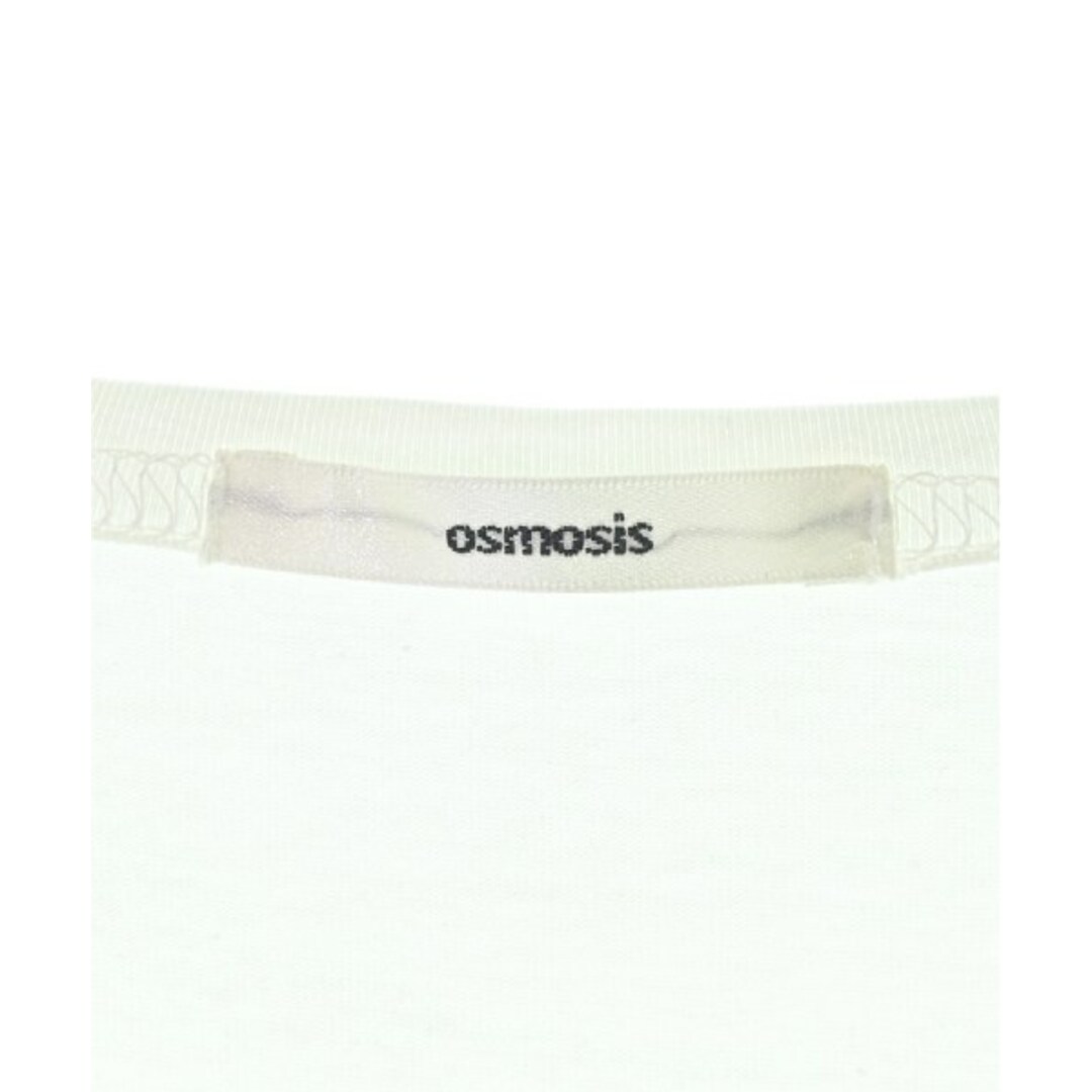 OSMOSIS(オズモーシス)のosmosis オズモーシス Tシャツ・カットソー ONE 白xベージュ 【古着】【中古】 レディースのトップス(カットソー(半袖/袖なし))の商品写真