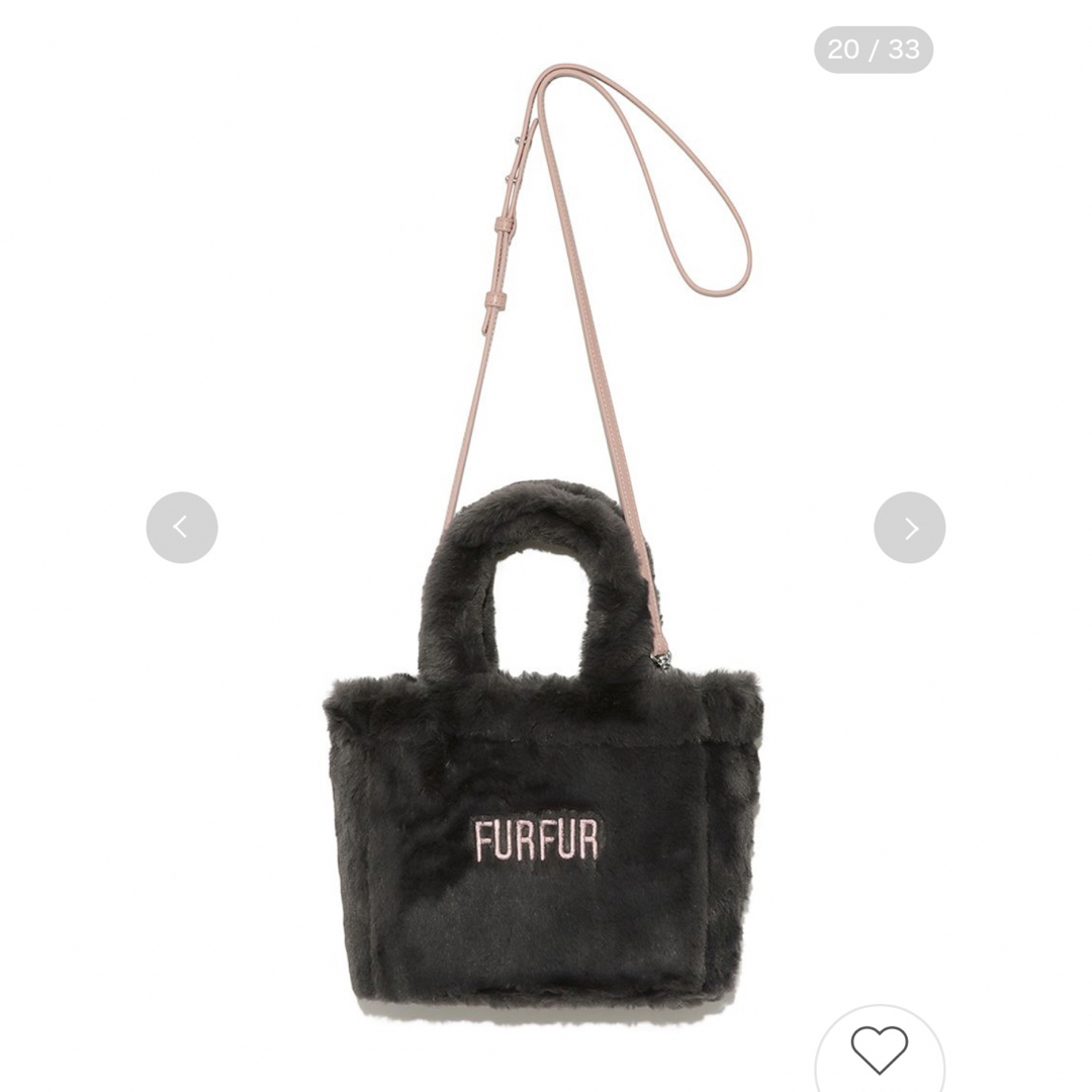 fur fur(ファーファー)のエコファートートバッグ　チャコールグレー レディースのバッグ(トートバッグ)の商品写真