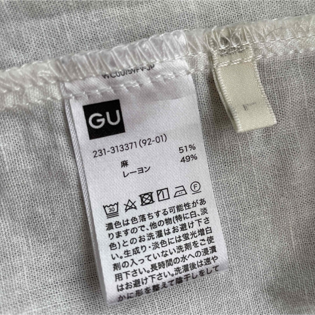 GU(ジーユー)のGU リネンブレンドシャツ L レディース レディースのトップス(シャツ/ブラウス(半袖/袖なし))の商品写真