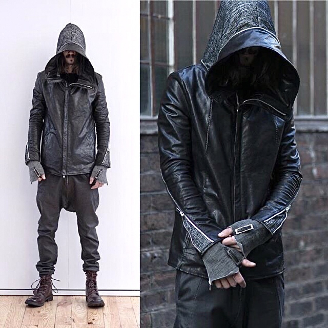 サイズSincarnation バッファローレザー ハイネックブルゾン GUIDI