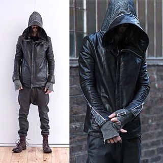 incarnation バッファローレザー ハイネックブルゾン GUIDI