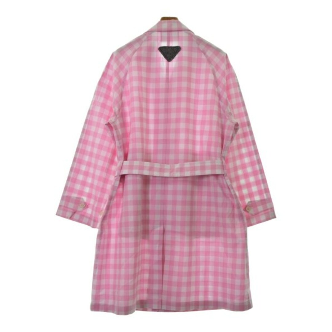 PRADA - PRADA プラダ コート(その他) 46(M位) ピンクx白 PRADA - PRADA プラダ コート(その他) 46(M位) ピンクx白