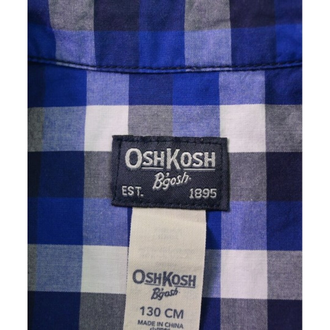 OshKosh(オシュコシュ)のOSHKOSH オシュコシュ シャツ 130 青x紺x白(チェック) 【古着】【中古】 キッズ/ベビー/マタニティのキッズ服女の子用(90cm~)(ブラウス)の商品写真