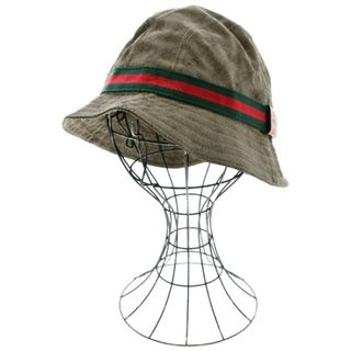 グッチ(Gucci)のGUCCI グッチ ハット M ベージュx茶系(総柄) 【古着】【中古】(ハット)