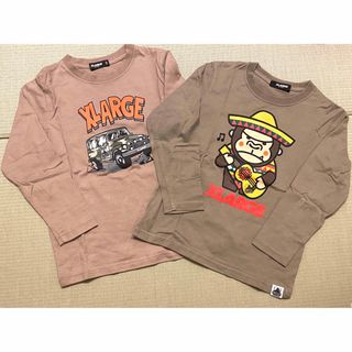 エクストララージキッズ(XLARGE KIDS)のエクストララージキッズ 長袖Tシャツ 2枚セット(Tシャツ/カットソー)