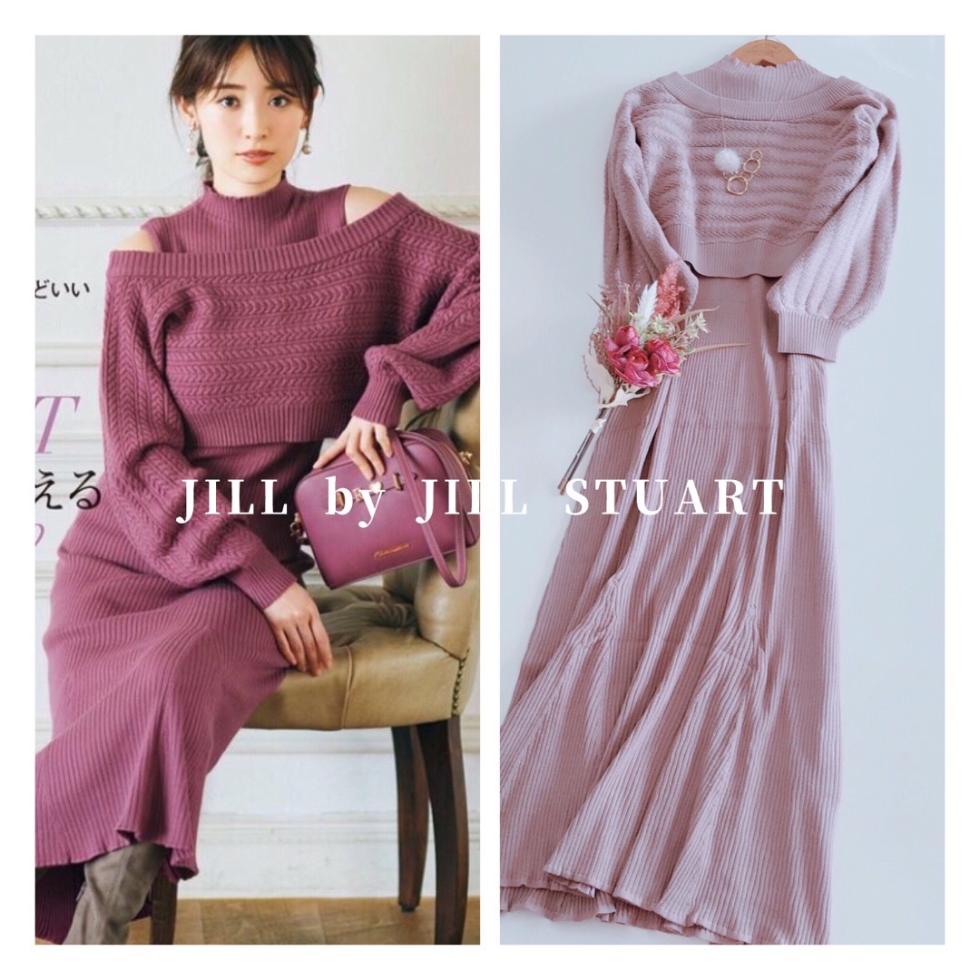 ワンピース新品❤️ JILL by JILL STUART バックリボンニットワンピース