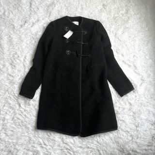 CARVEN - 【新品タグ付】カルヴェン　ノーカラーダッフルコート　ウール　黒