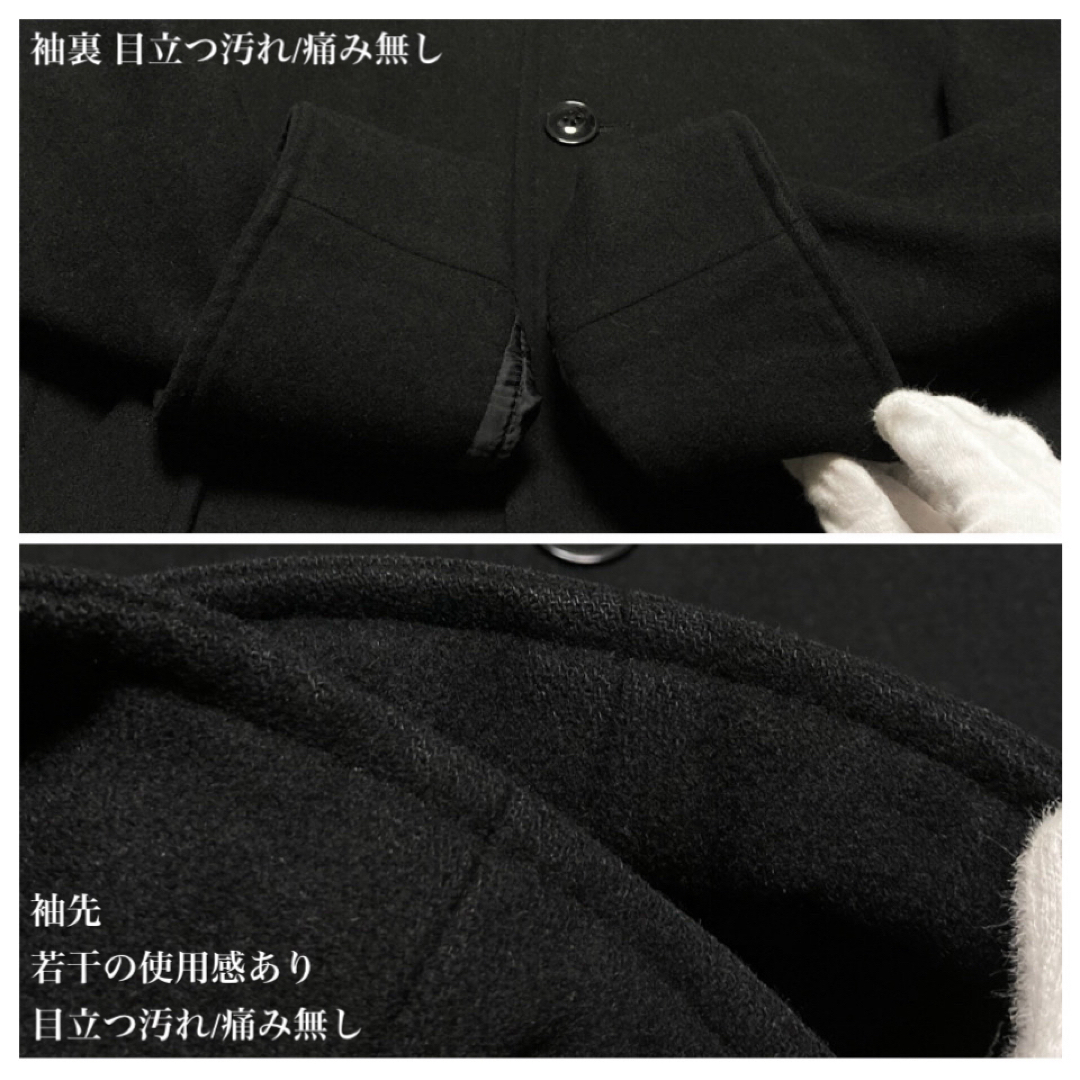 BURBERRY BLACK LABEL(バーバリーブラックレーベル)の【美品】BURBERRY BLACK LABEL ウールメルトン マリンコート メンズのジャケット/アウター(ステンカラーコート)の商品写真