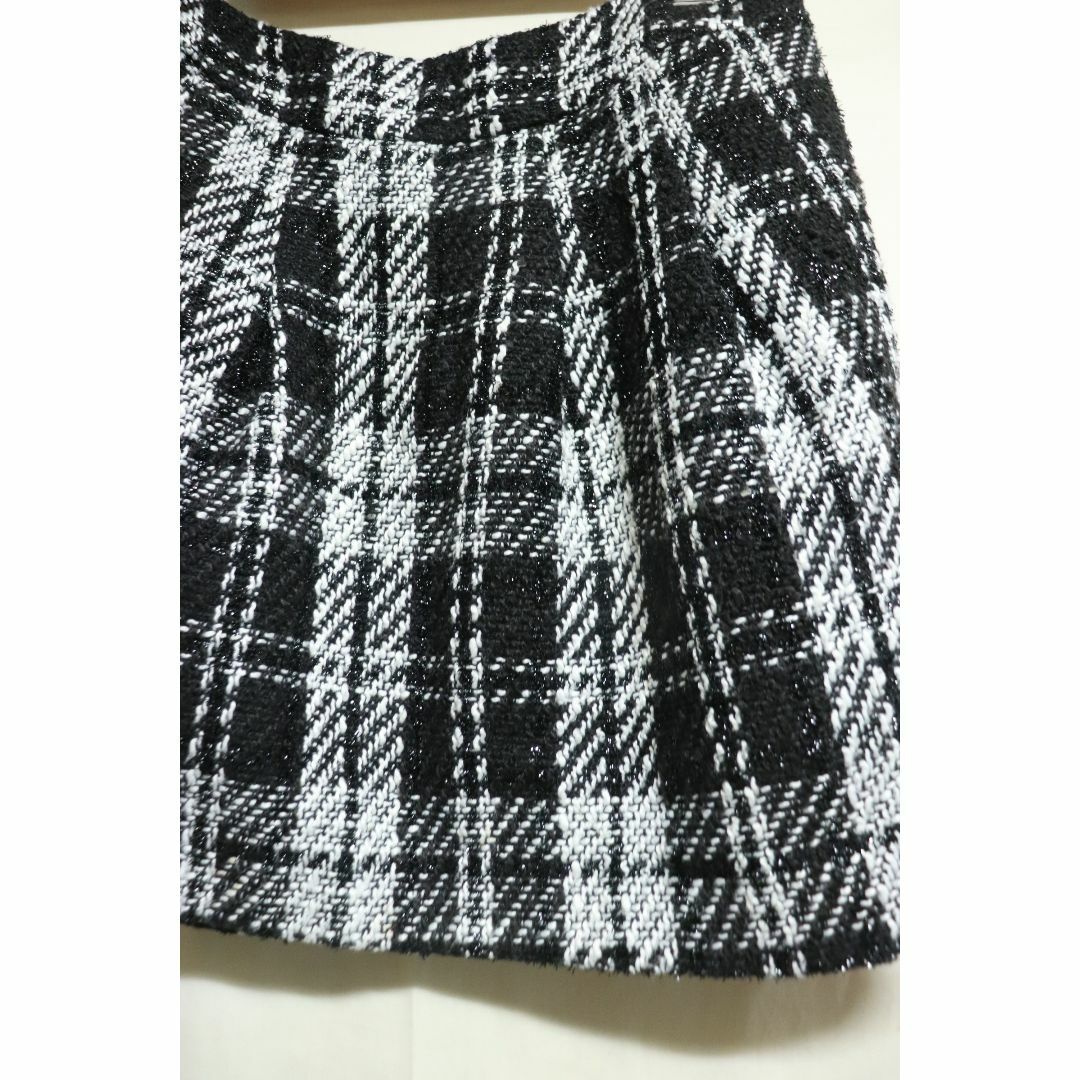 Ray BEAMS(レイビームス)のプロフ必読RAY BEAMSチェックモノトーン編みスカート/ブランド高品質良品1 レディースのスカート(ミニスカート)の商品写真