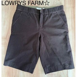 LOWRYS FARM - LOWRYS FARM☆ストライプハーフパンツ ブラウン