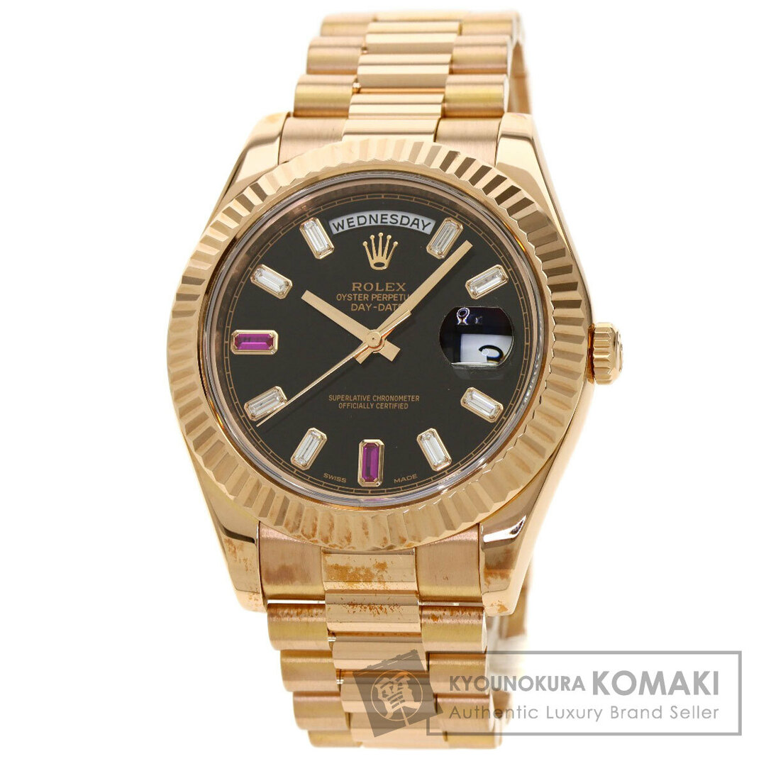 ROLEX(ロレックス)のROLEX 218235BG デイデイト 2 ダイヤモンド ルビー 腕時計 K18PG K18PG ダイヤモンド メンズ メンズの時計(腕時計(アナログ))の商品写真