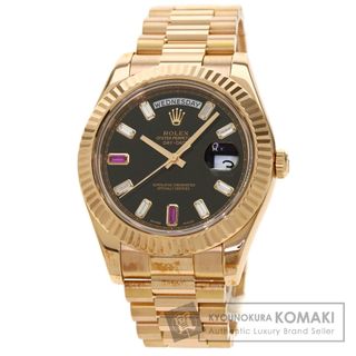 ロレックス(ROLEX)のROLEX 218235BG デイデイト 2 ダイヤモンド ルビー 腕時計 K18PG K18PG ダイヤモンド メンズ(腕時計(アナログ))