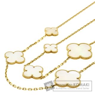 ヴァンクリーフアンドアーペル(Van Cleef & Arpels)のVan Cleef & Arpels マジックアルハンブラ 16P ホワイトシェル ネックレス K18YG レディース(ネックレス)