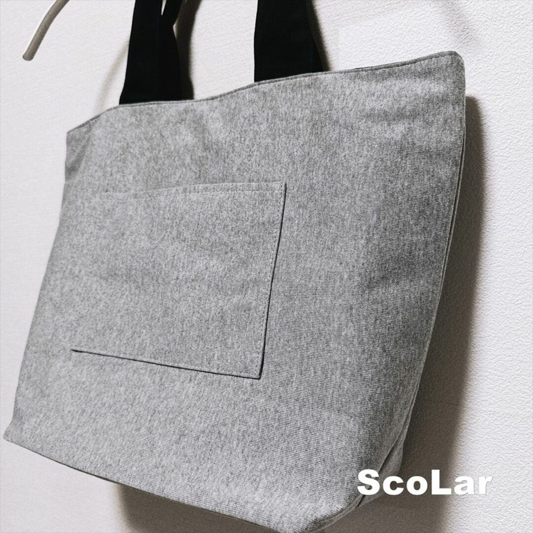 ScoLar(スカラー)の【ScoLar】ラビル&パリティネコ 杢グレー トート タグ付未使用 レディースのバッグ(トートバッグ)の商品写真