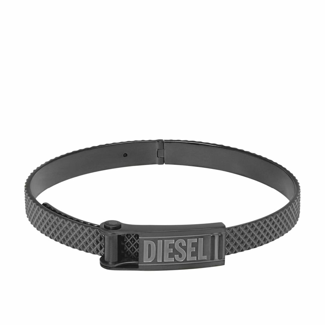 【色: ガンメタルロゴ】Diesel メンズ ステンレススチールブレスレット ガ メンズのアクセサリー(その他)の商品写真