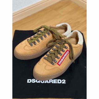 ディースクエアード(DSQUARED2)のディースクエアード ボア付き レザースニーカー DSQUARED2(スニーカー)