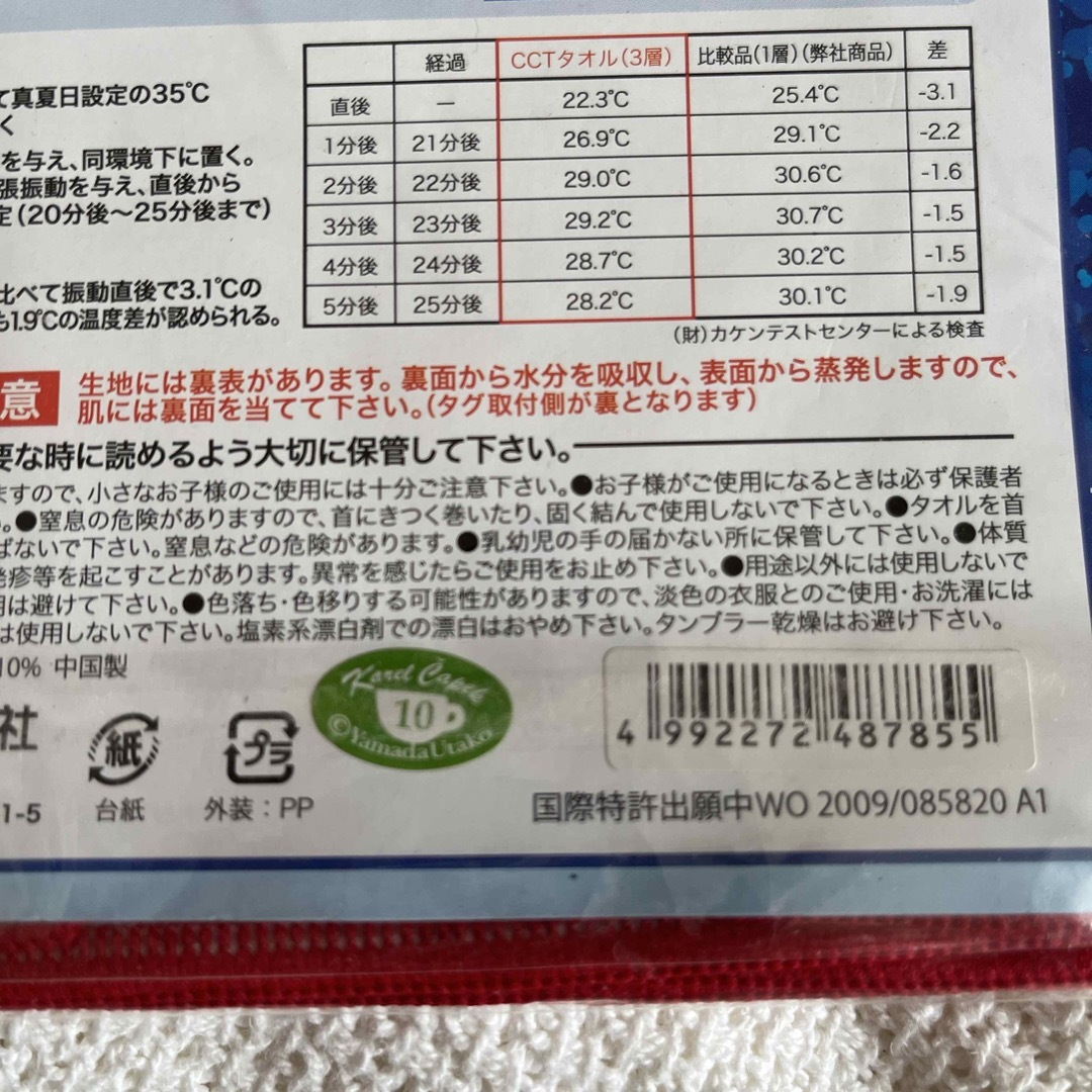 KarelCapek(カレルチャペック)のカレルチャペック　冷感　ハンカチ　未使用新品 レディースのファッション小物(ハンカチ)の商品写真