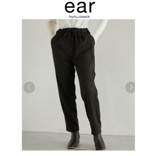 イアパピヨネ(ear PAPILLONNER)の新品　イアパピヨネ　斜め切り替えパンツ　ブラック　スミスタイル(カジュアルパンツ)