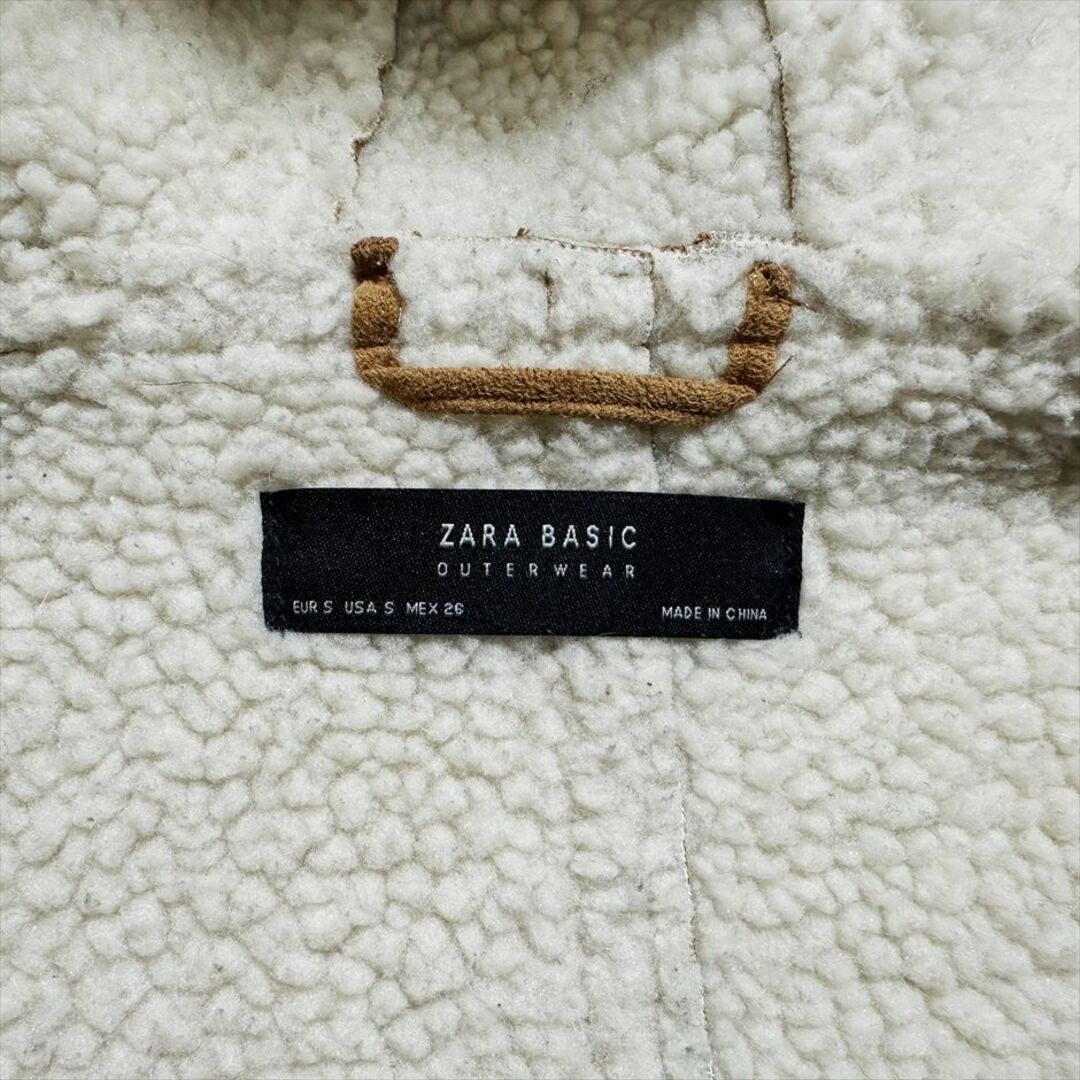 ZARA(ザラ)の【ZARA】ザラ ファーフード ボア切替 ムートンコート レディースのジャケット/アウター(ロングコート)の商品写真