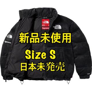 シュプリーム(Supreme)のSupreme North Face Suede Nuptse ヌプシ黒S(ダウンジャケット)