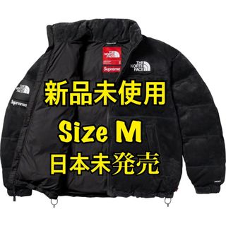 シュプリーム(Supreme)のSupreme North Face Suede Nuptse ヌプシ黒M(ダウンジャケット)