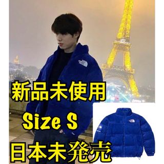 シュプリーム(Supreme)のSupreme North Face Suede Nuptse ヌプシ青S(ダウンジャケット)