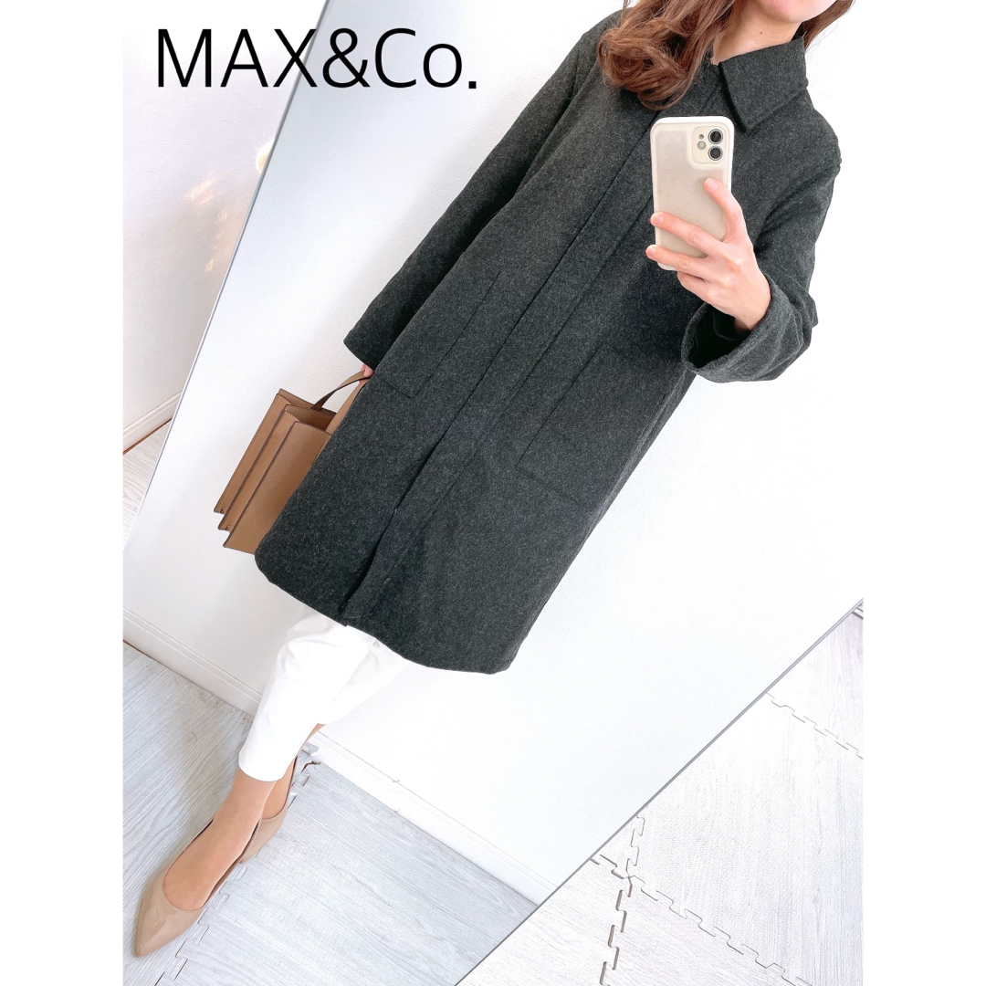 【美品✨】定価 80,000円❤ MAX&Co. ✨サイズ38✨ロングコートジャケット/アウター