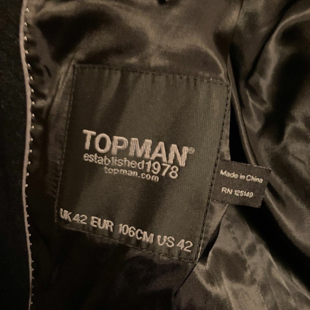 TOPMAN(トップマン)の42 (XL) | TOPMAN TOPSHOP | ウール チェスターコート メンズのジャケット/アウター(チェスターコート)の商品写真