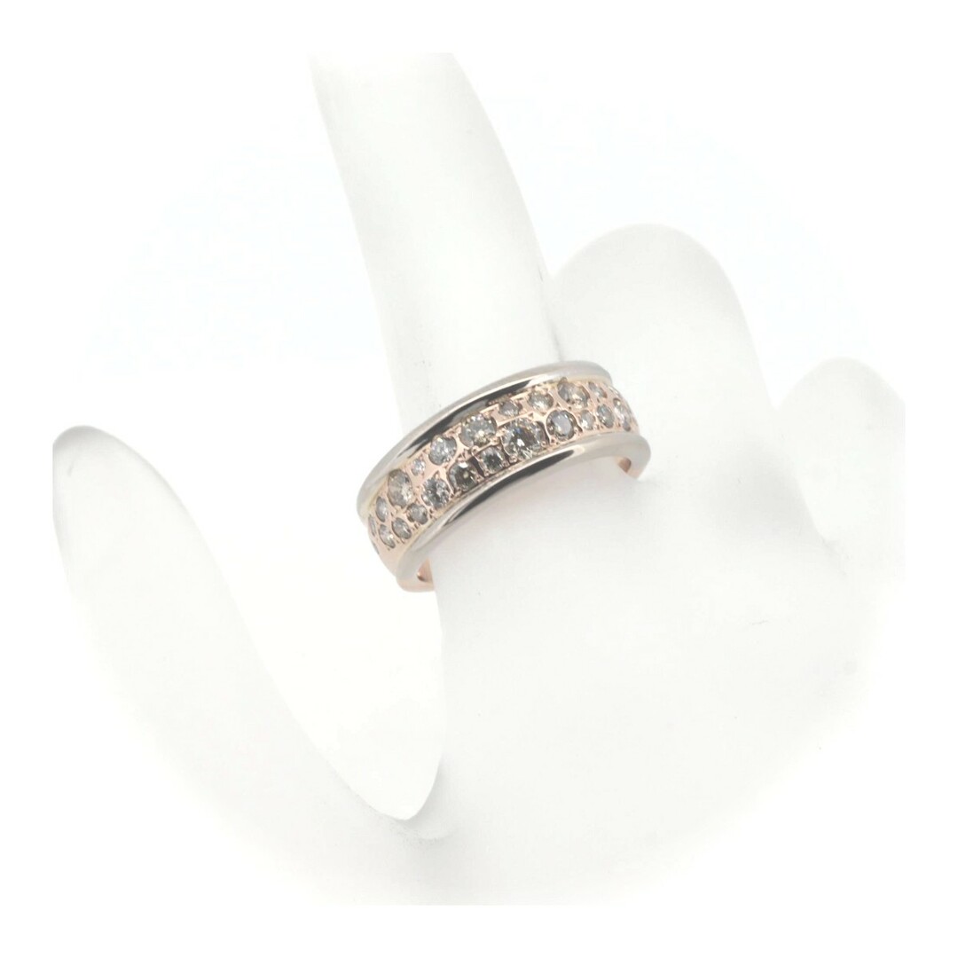 目立った傷や汚れなし カシケイ メランジェ ダイヤモンド リング 指輪 0.85CT 14号 K18WG/K18PG(18金 ホワイト/ピンクゴールド) レディースのアクセサリー(リング(指輪))の商品写真