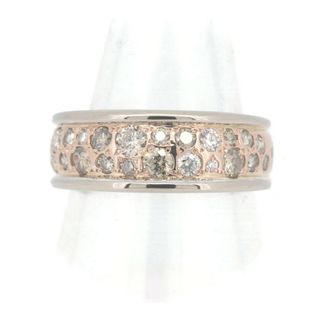 目立った傷や汚れなし カシケイ メランジェ ダイヤモンド リング 指輪 0.85CT 14号 K18WG/K18PG(18金 ホワイト/ピンクゴールド)(リング(指輪))