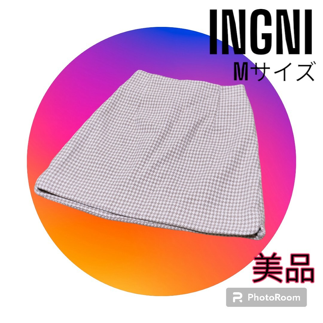 INGNI(イング)のINGNI スカート M  美品 ウール ギンガムチェック デート 匿名発送 レディースのスカート(ミニスカート)の商品写真