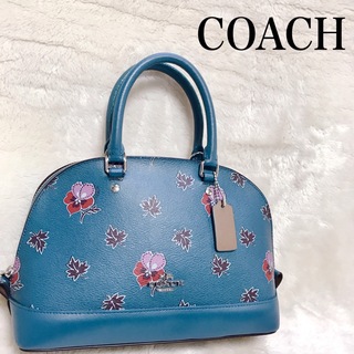 コーチ(COACH)の極美品 COACH ワイルドフラワー フローラル 花柄 ドーム ハンドバッグ(ハンドバッグ)